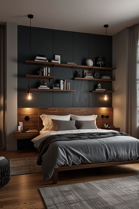 Get the ultimate inspiration for small bedroom ideas for men with these 30+ stylish designs! Find out how to keep your space modern, organized, and clutter-free with sleek furniture, bold accents, and functional layouts. Whether you love minimalism or industrial decor, transform your bedroom with these expert ideas today! Modern Mens Bedroom, Small Bedroom Ideas For Men, Bedroom Ideas For Men, Cozy Decor Ideas, Sleek Furniture, Small Bedroom Ideas, Creative Storage, Space Saving Solutions, Storage Hacks