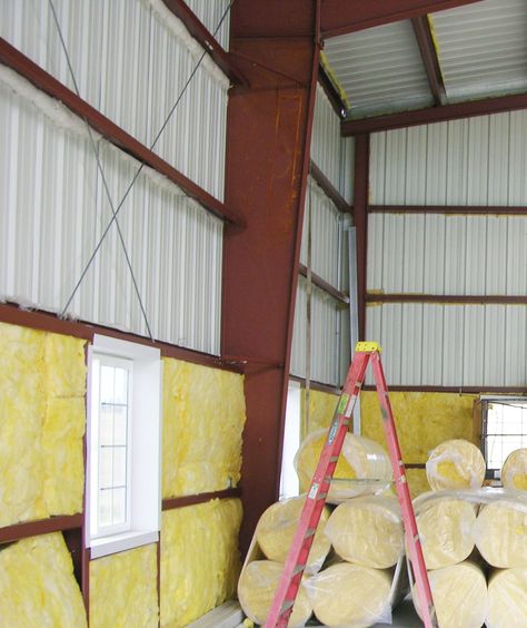 Metal Building Insulation Ideas, Diy Metal Shed, Shed Insulation, Diy Metal Building, Pole Barn Insulation, Insulation Ideas, Metal Building Insulation, Diy Insulation, Barn Remodel