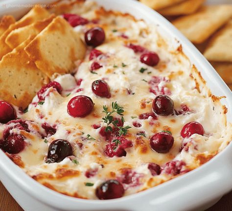 Baked Cranberry Cream Cheese Dip Recipe - Holiday Appetizer - My Home Made Recipe Alfredo Lasagna Soup, Venison Chili Recipe, Cranberry Cream Cheese Dip, Easy Alfredo, Cranberry Dip, Venison Chili, Cream Cheese Recipes Dip, Alfredo Lasagna, Classic Chili