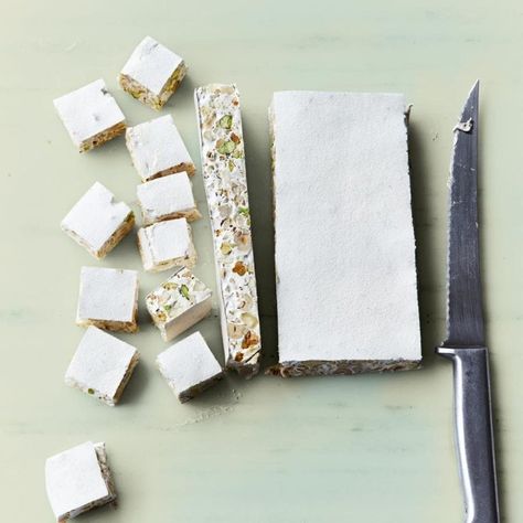 How to make nougat | delicious. magazine Nougat Recipe, Home Made Candy, Clam Recipes, Homemade Sweets, Delicious Magazine, Food Articles, Christmas Cooking, Sweets Desserts, Sweets Treats