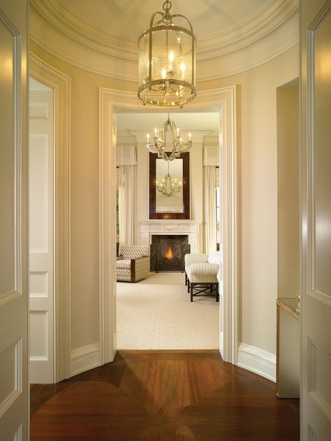 Duncan Master Vestibule Parents Bathroom, Elegant Fireplace, Interior Design Hallway, Modern Classic Interior, Architectural Ideas, Harrison Design, The World Of Interiors, Master Bed, House Projects