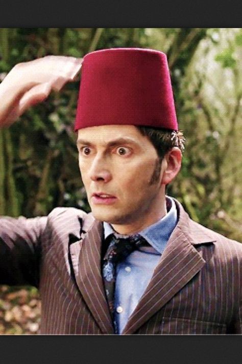 The 10th Doctor wearing a fez! Doctor Who Fez, The 10th Doctor, Mad Man, Heart Function, 10th Doctor, Improve Heart Health, Sensitive Stomach, Improve Health, Heart Health