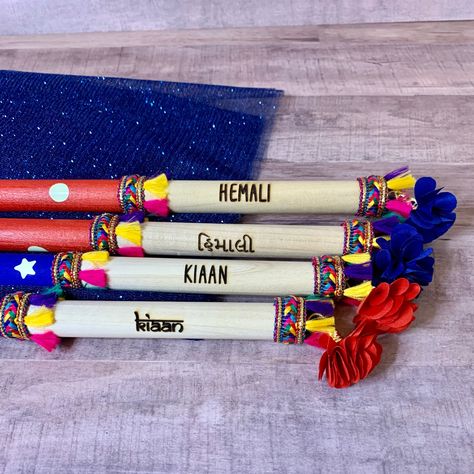 Dandiya Sticks, Your Name Quotes, Name Quotes, Glow In Dark, Non Toxic Paint, Craft Stick Crafts, Glow In The Dark, Contrasting Colors, Color Combinations