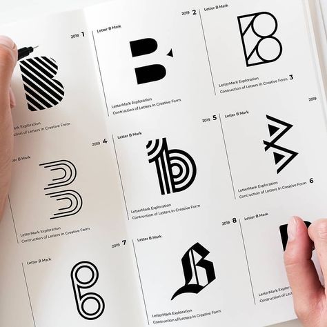 Logo Design Inspiration on Instagram: “Just check out Letter B Exploration. .  Which one do you like the most? .  Let me know your views in the comments. .  Follow:…” Geometric Logo Inspiration, Minimal Logos Inspiration, B Letter Logo, B Monogram, Letter Icon, Logo Process, B Logo, Monogram Logo Design, Letter Form