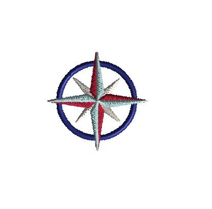 Compass Embroidery, Nautical Design, Needle Arts, Classic Mini, Compass, Peace Symbol, Scarlet, Nautical, Embellishments