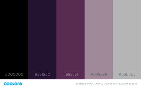 Gothic color palette for wedding Gothic Purple Color Palette, Gothic Palette Color, Gothic Color Palette Hex Codes, Gray And Purple Color Palette, Gothic Pallete Color, Necromancer Color Palette, Wednesday Addams Color Palette, Emo Colour Palette, Gothic Color Pallete