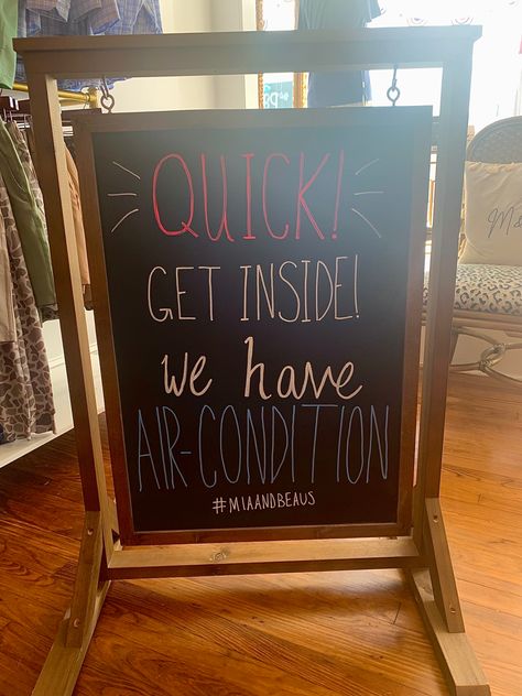 Salon Sidewalk Signs, Funny Chalkboard Signs Boutique, Retail Sidewalk Signs, Boutique Signs Ideas, Boutique Chalkboard Signs, Boutique Signs Ideas Store Fronts, Boutique Store Front Ideas, Retail Quotes, Business Chalkboard