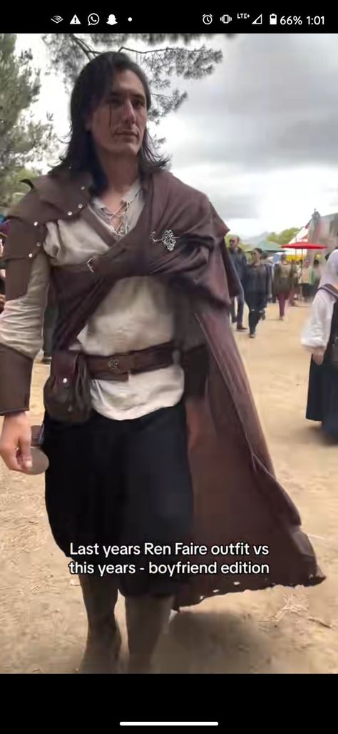 Men’s Renfaire Outfit, Mens Renfaire Costume, Viking Cosplay Men Diy, Ten Faire Outfit Men, Diy Ren Faire Costume Men, Renfair Outfit Men, Ren Faire Outfit Ideas Men, Ren Fair Men, Renn Faire Outfit Men