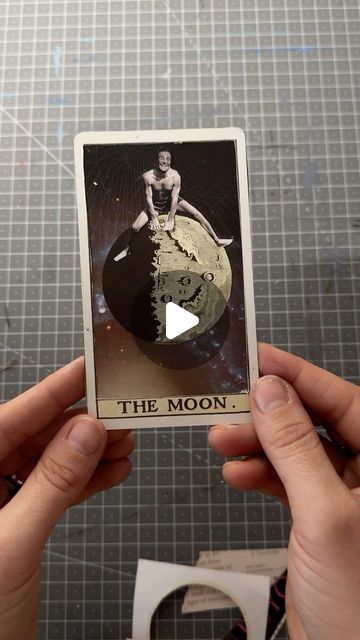 Maya Land on Instagram: "Tarot card collage ✂️. I have had these cards literally for years in my drawers and for some reason I felt it was time to make some. So I made the moon card and I have to say I love it! Super cute and super fun to make. . . . #tarotcards #themoon #collageart" The Moon Tarot, Tarot Decks, Tarot Cards, Collage Art, Collage, Instagram, Art