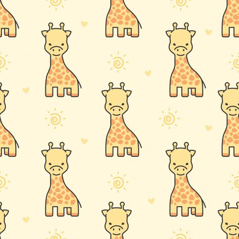 Cute giraffe seamless pattern background... | Premium Vector #Freepik #vector #background #pattern #baby #heart Girrafe Print Pattern, Cute Giraffe Wallpaper, Giraffes Wallpaper, Giraffe Background, Giraffe Wallpaper, Baby Heart, Whip Cream, Giraffe Pattern, Cute Pastel Wallpaper