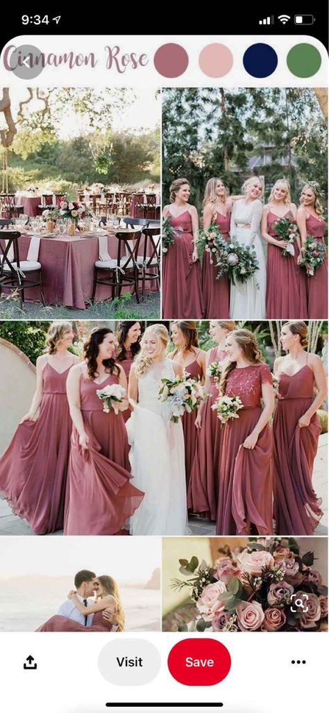 Cinnamon Rose Bridesmaid, Desert Rose Bridesmaid Dresses, Desert Rose Wedding, Desert Rose Bridesmaid, Bridesmaid Dresses Color Palette, Rose Wedding Theme, Earth Tone Wedding, Cinnamon Rose, Rose Bridesmaid Dresses