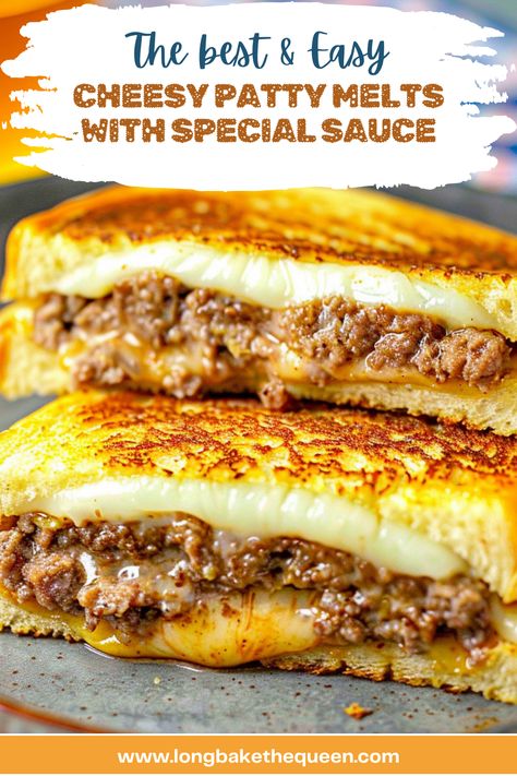 Good Easy Sandwiches, Bacon Melt Sandwich, Patty Melts Pioneer Woman, Hamburger Patty Leftover Recipes, Ground Beef Sandwich Recipes For Dinner, Recipes With Relish, Hamburger Sandwich Ideas, Classic Patty Melt, Easy Sandwich Dinner Ideas