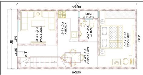 15 feet by 30 feet Beautiful Home Plan Everyone Will Like | Homes in kerala, India Home Map Design, 20x40 House Plans, Vastu House, Indian House Plans, Indian House, 3d House Plans, Best Bathroom Designs, Duplex House Plans, Tiny House Floor Plans