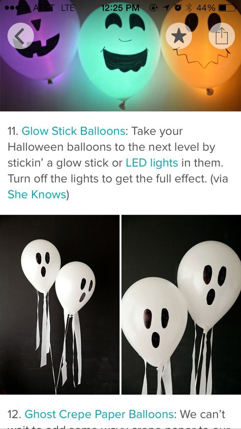 Glow Stick Balloons, Ghost Balloons, Diy Ghost, Paper Balloon, Ghost Diy, Halloween Balloons, Ghost Hunting, Glow Sticks, Balloon Diy