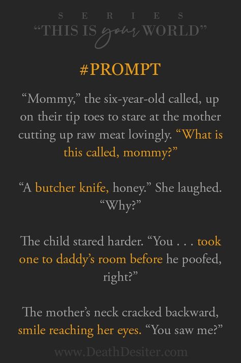 Horror Prompts Dark, Horror Book Inspiration, Suspenseful Writing Prompts, Horror Story Prompts Dark, Horror Tropes Writing, Dark Prompts Story Ideas, Tips For Writing Horror, Psychological Horror Story Prompts, Suspense Prompts