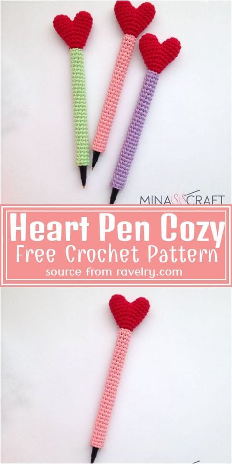 Crochet Pen Cover Free Pattern, Crochet Pen Cozy Free Pattern, Crochet Pencil Cozy, Crochet Pen Cozy, Pencil Toppers Crochet, Crochet Pen Toppers Free Pattern, Crochet Pen Cover, Crochet Pen Toppers, Crochet Pencil Toppers Free Pattern