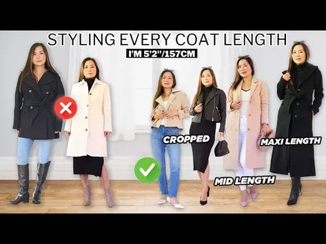 What length coats are best for short women - Petite Dressing Jackets For Short Women, Trench Coat For Petite Women, Petite Coats For Women, Coat For Short Women, Coats For Short Women, Winter Outfits For Short Women, Peacoat Womens Outfit, Beige Peacoat, Shirt Jacket Outfit