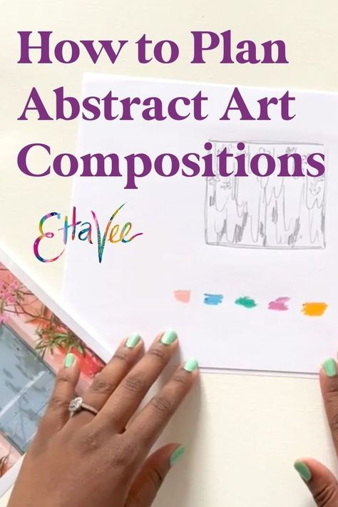 Abstract Art Composition Ideas, How To Create Abstract Art, Paint Lessons, Abstract Art Lesson, Abstract Quilts, Art Techniques Tutorial, Landscape Abstract Painting, Abstract Art Tutorial, Abstract Art Projects