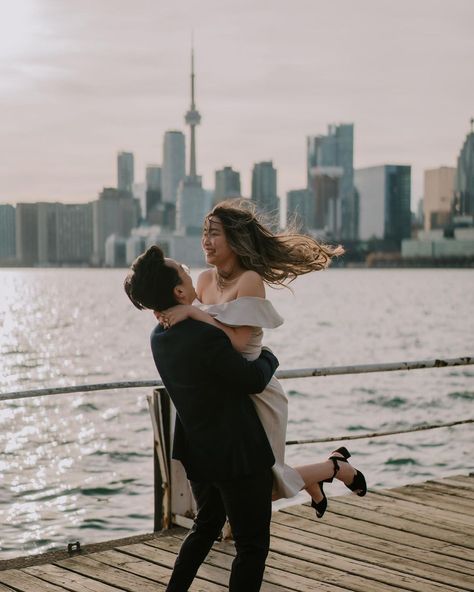 Downtown toronto engagement photography Polson Pier Engagement, Polson Pier Toronto, Toronto Couple Photoshoot, Toronto Wedding Photography, Toronto Engagement Shoot, Toronto Proposal, Toronto Engagement Photos, City Couples Photography, Proposal Shoot