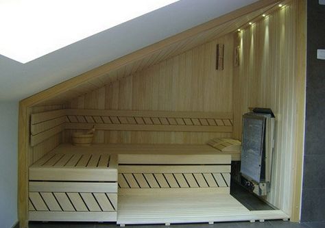 Sauna Under Stairs, Salt Sauna, Dry Sauna, Ensuite Shower Room, Salt Room, Hot Tubs Saunas, Finnish Sauna, Sauna Design, Steam Sauna