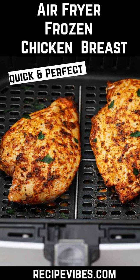 Cooking Frozen Chicken Breast, Frozen Chicken Recipes, Steak Sandwiches, Cooking Frozen Chicken, Air Fryer Dinner Recipes, Breast Recipe, Air Fryer Recipes Easy, Air Fryer Recipes Healthy, Cook Chicken Breast