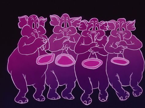 Disney's Dumbo: Screen Capture: Dumbo Pink Elephants, Pink Elephants On Parade, Pink Elephant, Disney Animation, Disney Love, Tim Burton, Cartoon Characters, Pretty In Pink, Elephant