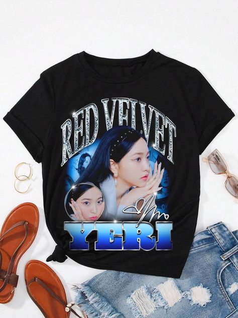 #RedVelvet #RapTee #Irene #Seulgi #Wendy #Joy #Yeri #LaRouge #LaRougeTour #SMEnt #Psycho #ReVe #ReVeluv #SMEnt #K-Pop #KPop #Merch #Vintage #90s #Outfit #Fan #Gift #Graphic #Fan #Tee #TShirt #T-Shirt #GraphicTee #BoyGroup #GirlGroup #BoyBand #GirlBand #Y2K #2000s #Tour #WorldTour #Apparel #Band #Album #Korean #Airbrush #RapTee #Bias Red Velvet Shirt Design, Kpop Graphic T-shirt For Concert, Red Hip Hop T-shirt With Short Sleeves, Red Relaxed Fit Hip Hop T-shirt, Kpop Fan Merchandise Black T-shirt, Rap Tee, Kpop Merch, Girl Bands, Cotton Lights