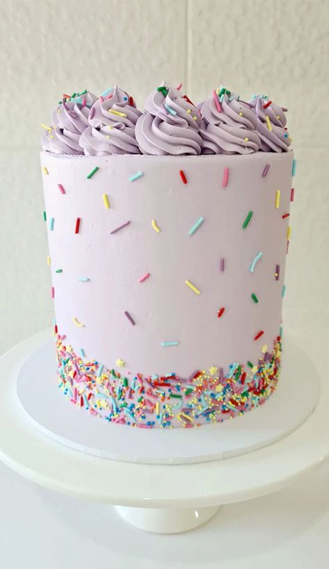 sprinkle cake, funfetti cake, confetti cake, simple confetti cake, simple sprinkle cake, first birthday sprinkle cake, colorful birthday cake, sprinkle birthday cake Simple Sprinkle Cake, Sweet One Birthday Cake Smash, Purple Funfetti Cake, Sprinkle Shower Cake Ideas, Sprinkle Donut Cake, 2 Sweet Cake Ideas, Simple Sprinkle Birthday Cake, Pastel Sprinkle Cake, Sprinkled With Love Cake