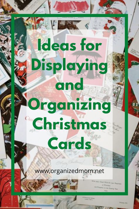 Ideas for Displaying and Organizing Christmas Cards Ideas For Displaying Christmas Cards, Christmas Card Organization, Ways To Hang Christmas Cards, Christmas Card Display Ideas Diy, Christmas Card Hanging Ideas, How To Display Christmas Cards, Christmas Card Holder Ideas, Card Storage Ideas, Ways To Display Christmas Cards