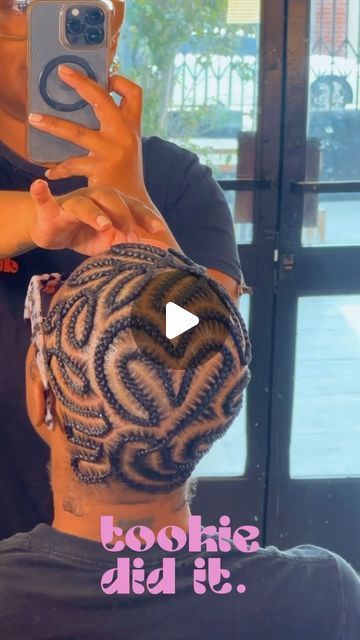 TOOKIE DID IT on Instagram: "Another  BRAIDED BALDIE 🔥 WATCH ME BRAID THIS on my TikTok‼️👉🏽 tookiedidit_  🔥#tookiedidit   STYLE👉🏽 DESIGN BRAIDS   HAVE YOU BOOKED YET???? ⬇️⬇️⬇️ Link in bio  🔥ALL PRODUCTS AVAILABLE! Online at tookiedidit.com🔥 #tookiediditsalon   PRODUCT👉🏽POLISH’T BRAID GEL PRODUCT👉🏽SWOOP’T EDGE CONTROL PRODUCT👉🏽FINISH’T HAIR FOAM  For more content like this follow @tookiedidit   LINK IN BIO  • @tookiedidit  @tookiedidit  @tookiedidit   #tookiedidmyhair #labraids #labraider #bohoknotlessbraids #braidsla #knotlessbraids #bohemianbraids #boxbraidsla #designbraidsla #crisscrossbraids #feedingbraidsla #knotlessbraidsla #stitchbraidsla #zigzagbraids #tribalbraidsla #braids #straightbackbraidsla #lasvegasbraider  #cornrowsla #braider #senegalesetwistsla #hollywoodbra Corn Roll Rasta Braids, Corn Row Designs, Cornrows Styles For Black Women, Cornrows With Designs, Corn Row Styles, Head Braids, Braid Gel, Design Braids, Cornrows Natural