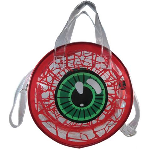 Kreepsville 666 Transparent Eyeball Bag, £23.99 Red Eyeball, Indie Tattoo, Unique Crossbody Bag, Gothic Purse, Kreepsville 666, Inked Shop, Rainbow Bag, Transparent Bag, Black Purses