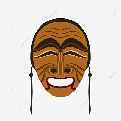 Korean Traditional Mask Design, Simple Mask Design, Traditional Mask, Korean Crafts, Mask Png, Korean Mask, Cartoon Png, Png Hd, Cartoons Png