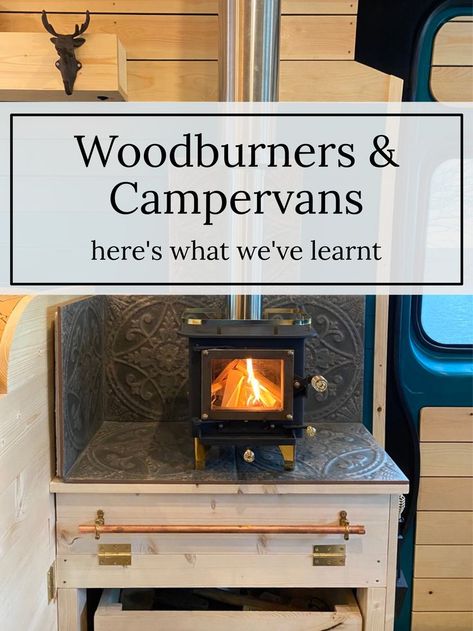 Rv Wood Stove, Wood Stove Installation, Cubic Mini Wood Stove, Mini Wood Stove, Tiny Wood Stove, Mini Stove, Camper Van Life, Log Burning Stoves, Caravan Interior