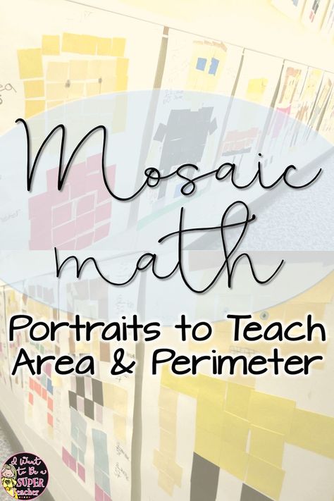 If you're looking for a fun perimeter or area math activity try this math mosaic art project! An easy way for elementary students to practice perimeter and area. All you need is construction paper squares! Fun for students and easy for teachers. Plus it makes a darling bulletin board display. Perfect for 2nd, 3rd, 4th, or 5th grade! Click for more examples and instructions. #math #perimeter #area #2ndgrade #3rdgrade #4thgrade #5thgrade Area Math Activities, Art Projects For Elementary Students, Projects For Elementary Students, Art Projects For Elementary, Maths Area, Upper Elementary Math, Math Measurement, Area And Perimeter, Fun Math Activities