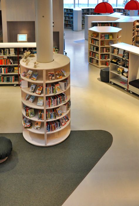 City Library - Mölndal | Artigo Commercial Library Design, Modern Library Design Architecture, Library Interior Design Public, Kids Library Design, Modern School Interior, Library Modern Design, Small Library Design, Modern Library Design, Cool Library