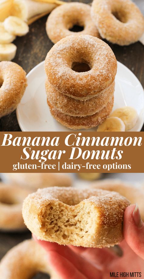 Dairy Free Vanilla Ice Cream, Dairy Free Donuts, Gluten Free Donut Recipe, Unprocessed Recipes, Glutenfri Baking, Vegan Doughnuts, Dairy Free Desserts, Cinnamon Sugar Donuts, Gluten Free Donuts