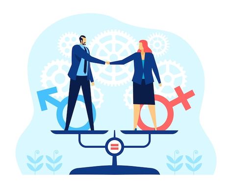 Business Man And Woman, Different Careers, Cartoon People, Male Characters, Equal Opportunity, Web Themes, Gender Equality, Cover Letter For Resume, Equal Rights