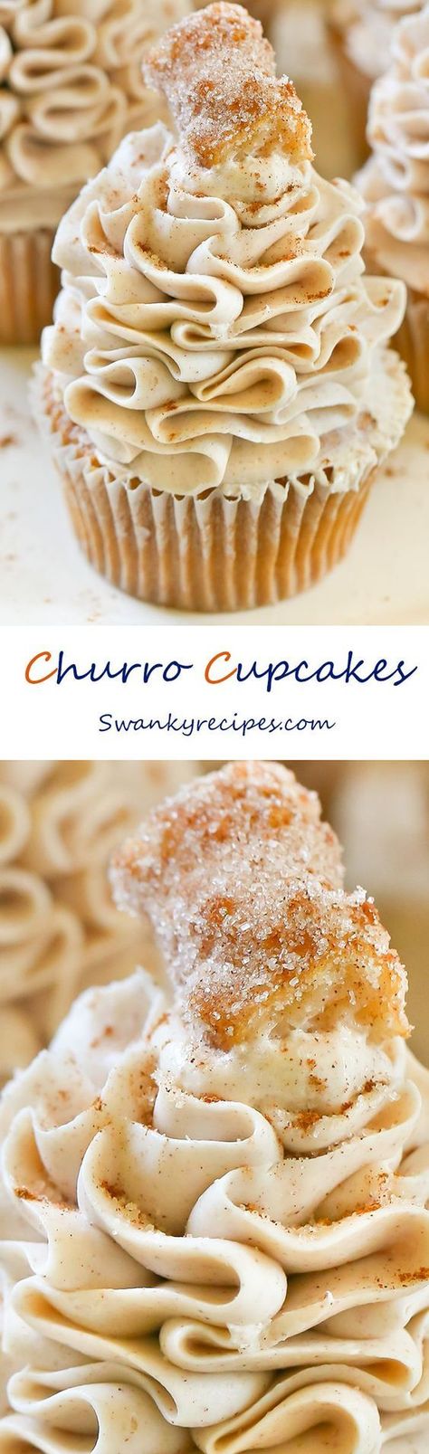 Churro Cupcakes - Dreamy cinnamon and vanilla cupcakes with Cinnabon Cinnamon Cream Cheese Frosting and a sugary churro on top! To date, these churro cupcakes are my favorite dessert yet! Churro Cupcakes, Cupcakes White, Weight Watcher Desserts, Cinnamon Cream Cheese, Cupcakes Recipes, Brownie Desserts, Low Carb Dessert, Cinnamon Cream Cheese Frosting, Favorite Dessert