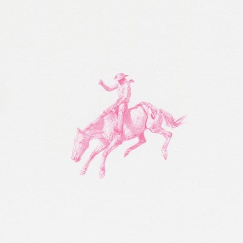 pink pencil cowboy artwork by clayton porter | new at blue print gallery | blueprint-gallery.com Cute Wallpapers Pink, Cowboy Artwork, Bronc Rider, Wallpapers Pink, Visuell Identitet, Expensive Dogs, Pink Pencil, Multimedia Artist, Graphic Design Fun