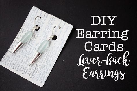 DIY Earring Cards for Lever-back Earrings Luxury Classic Earrings With Lever Back Ear Wires, Lever Back Earrings Diy, Elegant Adjustable Earrings With Lever Back Ear Wires, Trendy Lever Back Earrings As Gift, Evening Earrings With Lever Back Ear Wires, Burlap Christmas Tree Decor, Diy Earring Cards, Earring Cards Template, Handmade Jewelry Display