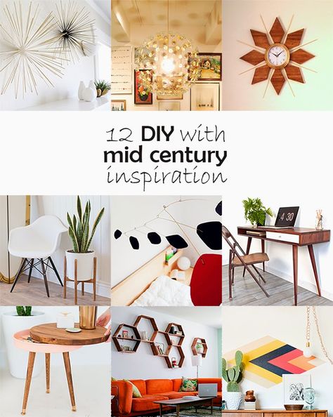 DIY Monday # Mid century inspiration Mcm Upcycle, Mid Century Diy Projects, Mid Century Modern Art Diy, Diy Mid Century Modern Decor, Mid Century Modern Diy, Mid Century Diy, Decor Hacks Diy, Modern Art Diy, Diy Mid Century Modern