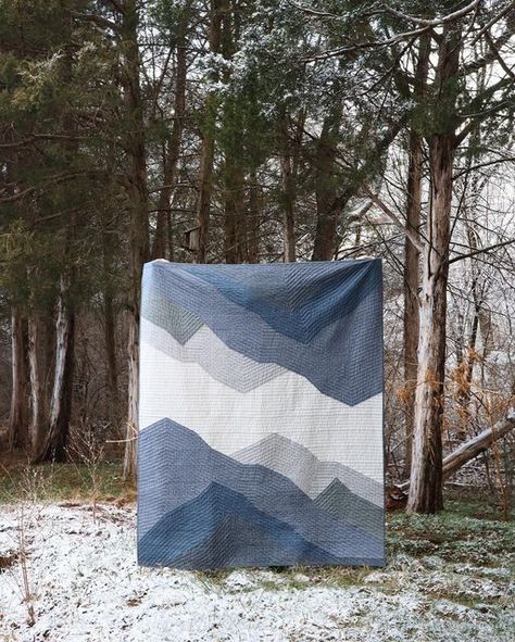 Ridges Quilt Pattern, Modern Mountain Quilt Pattern, Quilt Pattern Mountains, Mountain Quilts Patterns, Quilt Patterns Mountains, Mountain Quilt Patterns, Forest Quilt Pattern, Quilt Mountains, Mountain Quilt Block