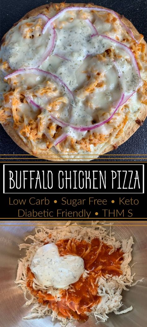 Low Carb Buffalo Chicken Pizza, Low Carb Dinners For One, Buffalo Chicken Crust Pizza Keto, Keto Pizza Recipes Easy, Low Carb Low Fat Recipes For Dinner, No Added Sugar Dinner Recipes, Keto Buffalo Chicken Pizza, Low Carb Buffalo Chicken Recipes, Low Sugar And Carbs Dinner Recipes