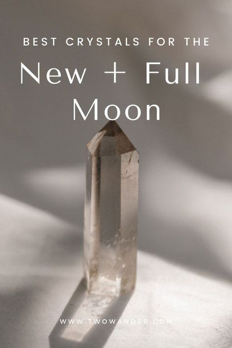 The energies of the New Moon and Full Moon are different and so naturally align with different types of crystals, read the list to see which are the best ones for each! Elysium Rituals x Two Wander #crystals #mooncrystals #fullmooncrystals #mooncrystal #fullmooncrystal Crystals For Moon Phases, Charging Crystals New Moon, Moon Crystal Aesthetic, Crystals For New Moon, Crystals For Full Moon, Crystals Full Moon, New Moon Crystals, Full Moon Crystals, Moon Capricorn