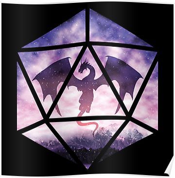 Purple Sky Dragon D20 Poster Dragon Sky, Rpg Wallpaper, Sky Dragon, Dm Screen, Sky Purple, Wal Art, Ice Dragon, Dungeons And Dragons Art, Dnd Art