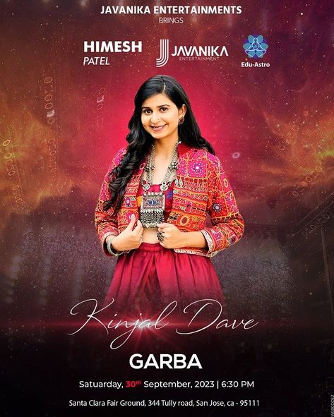 Live Garba With " Kinjal Dave" (Check For Special Combo), Santa Clara County Expo Hall Fairgrounds, San Jose, September 30 2023 | AllEvents.in Kinjal Dave, Navratri 2023, Event Photos, Santa Clara, Buy Tickets, San Jose, Bring It On, In This Moment