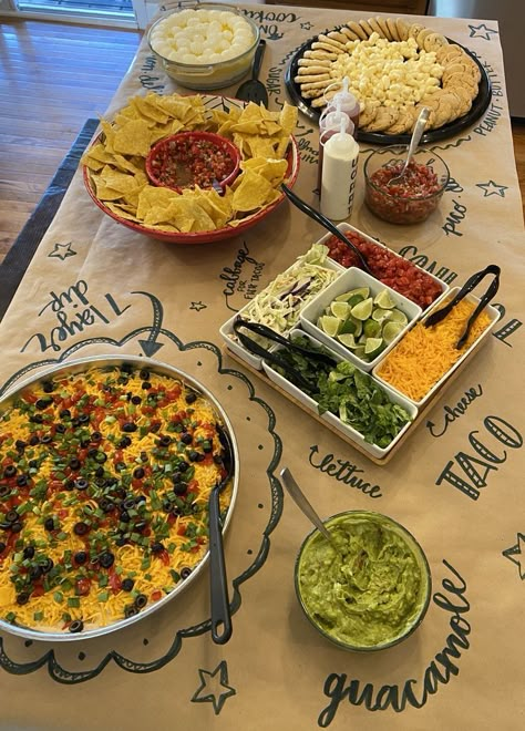 Party Food Main Course, Taco Bout 50 Birthday, Hosting A Taco Bar Party, Taco And Nacho Bar Parties, Nacho Bar For Graduation Party, Mexican Nacho Bar, Birthday Party Nacho Bar, Taco Bar At Home, Nachos Bar Party