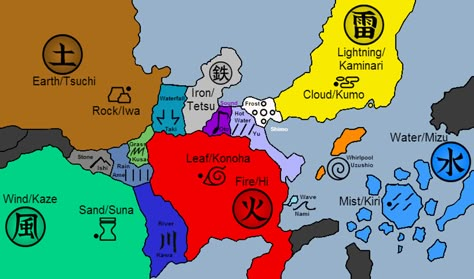 Nations of Naruto-verse Naruto World Map, Naruto Shifting, Naruto Hand Signs, Naruto Clans, Naruto Sharingan, Naruto World, Naruto Teams, Naruto Images, Anime Ninja