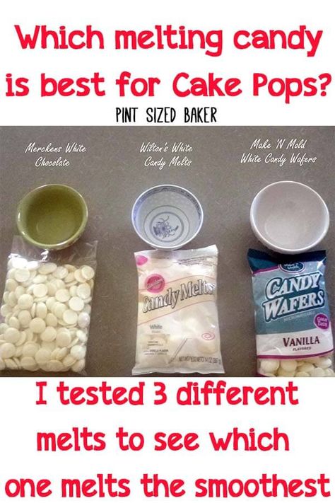 Cake Pops Frosting, How To Melt Chocolate, Cake Pop Recipe Easy, Candy Melt, Candy Wafers, Wilton Candy Melts, Cake Pop Maker, Cake Pop Decorating, Cake Pops How To Make