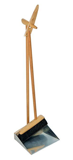 Bürstenhaus Redecker Horsehair Broom and Stainless Steel Dust Pan Set, 35-3/8-Inches Broom And Dustpan, Decorating Kitchen, Dust Pan, Kitchen Outdoor, Bath Brushes, Pan Set, Snow Shovel, Horse Hair, Home Kitchen